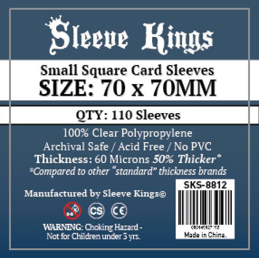 VR-67718 Sleeve Kings Board Game Sleeves Small Square (70mm x 70mm) (110 Sleeves Per Pack) - Sleeve Kings - Titan Pop Culture