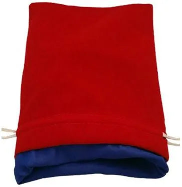 VR-68068 MDG Large Velvet Dice Bag with Blue Satin Lining - Red - FanRoll by Metallic Dice Games - Titan Pop Culture