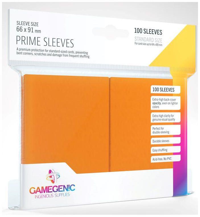 VR-78628 Gamegenic Prime Card Sleeves Orange (66mm x 91mm) (100 Sleeves Per Pack) - Gamegenic - Titan Pop Culture