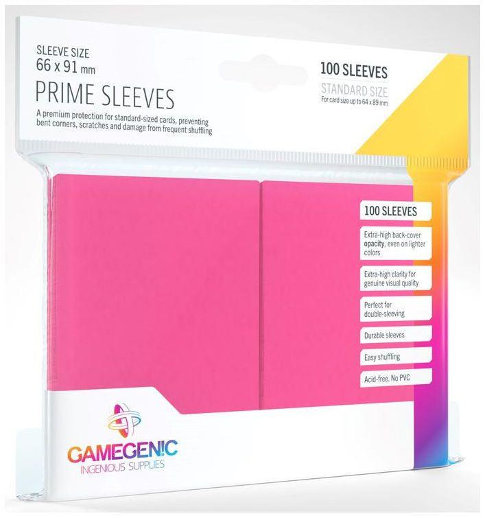 VR-78631 Gamegenic Prime Card Sleeves Pink (66mm x 91mm) (100 Sleeves Per Pack) - Gamegenic - Titan Pop Culture