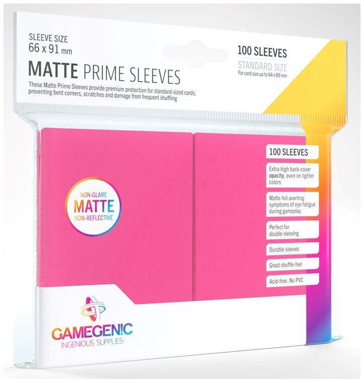 VR-78634 Gamegenic Matte Prime Card Sleeves Pink (66mm x 91mm) (100 Sleeves Per Pack) - Gamegenic - Titan Pop Culture