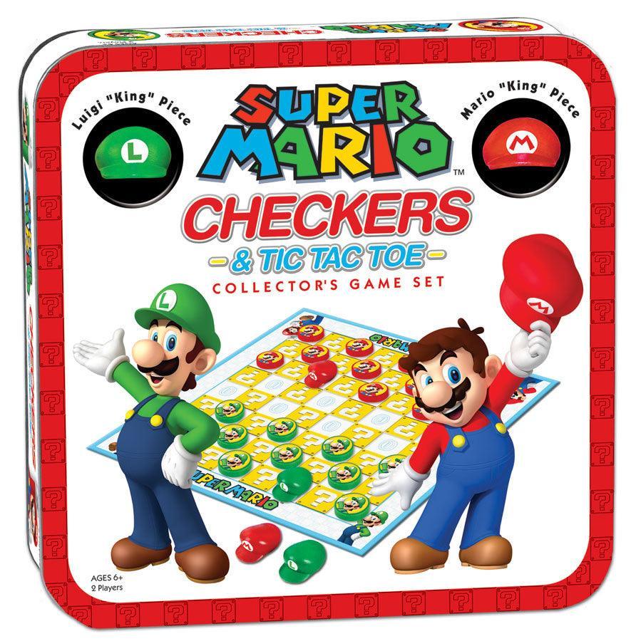 VR-79182 Super Mario Checkers Tic Tac Toe Collectors Game Set - The Op - Titan Pop Culture