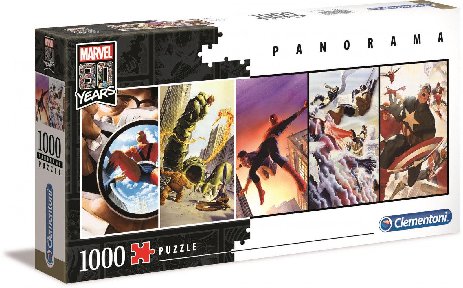 VR-80650 Clementoni Puzzle Marvel 80th Anniversary Panorama Puzzle 1,000 pieces - Clementoni - Titan Pop Culture