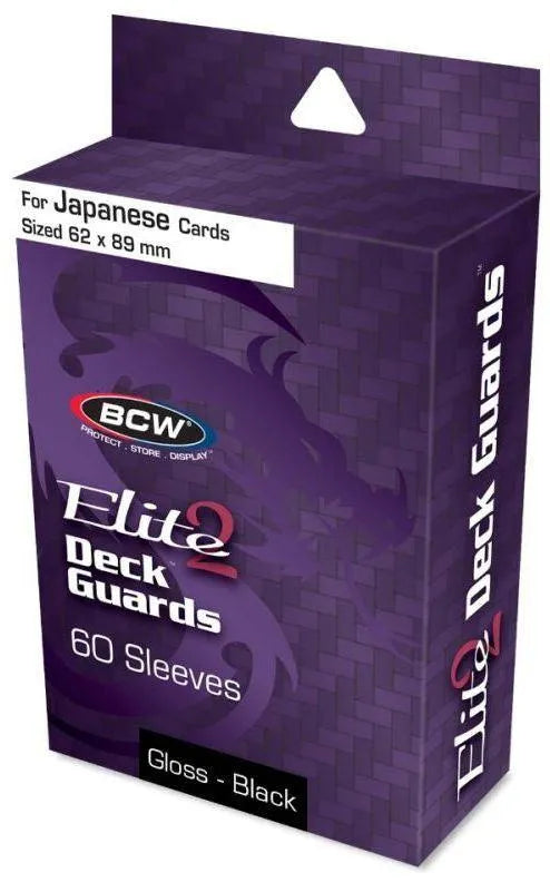 VR-84145 BCW Deck Guard Small Elite2 Black (62mm x 82mm) (60 Sleeves Per Pack) - BCW - Titan Pop Culture