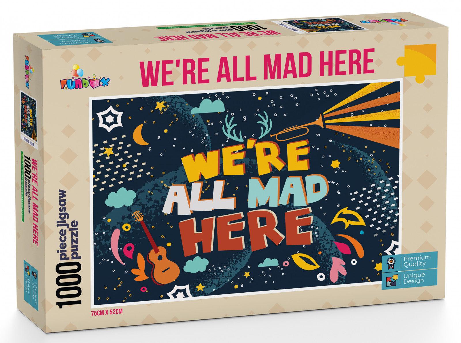 VR-84542 Funbox Puzzle Were All Mad Here Puzzle 1,000 pieces - Funbox - Titan Pop Culture