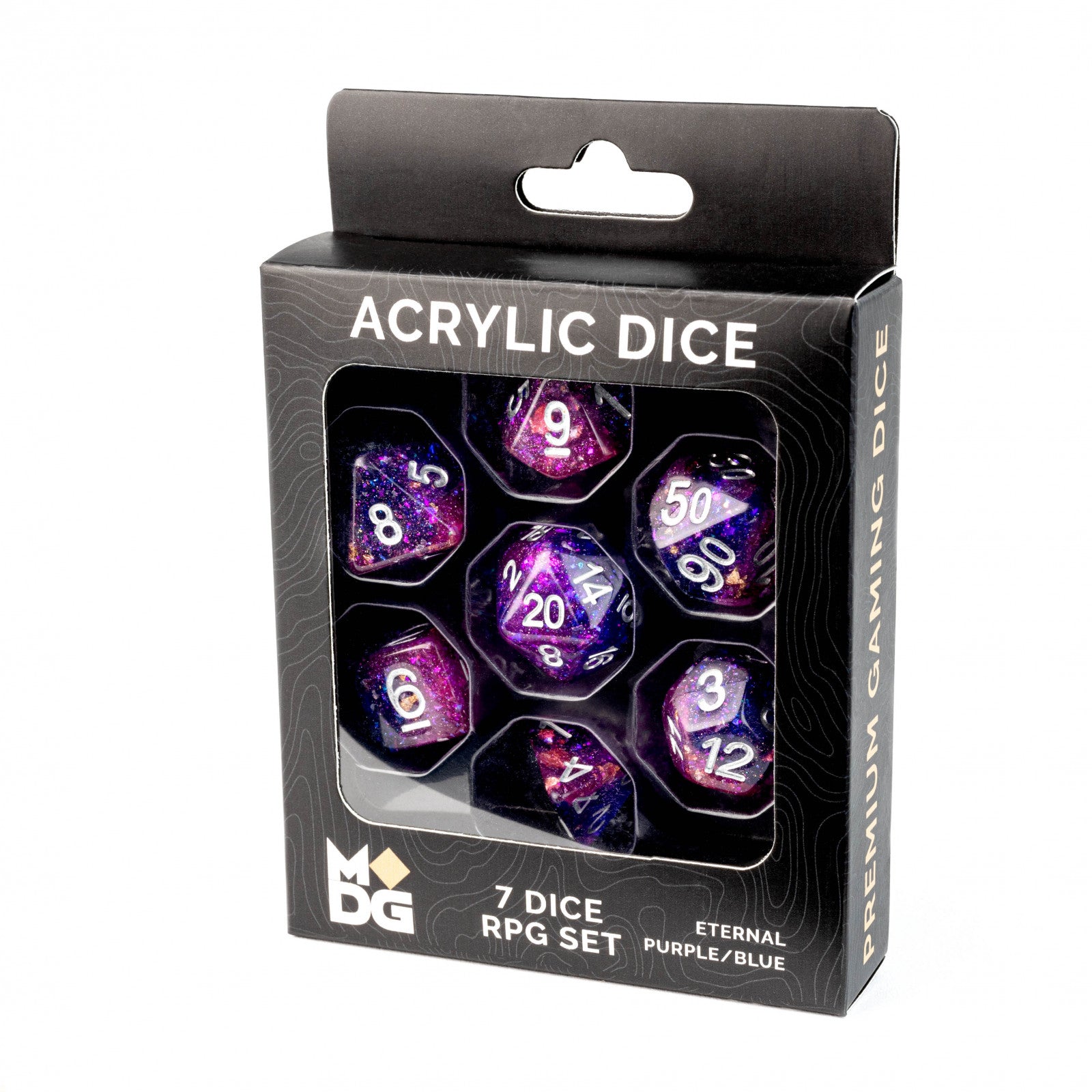 VR-99699 MDG Eternal Purple/Blue 16mm Resin Dice Set - FanRoll by Metallic Dice Games - Titan Pop Culture